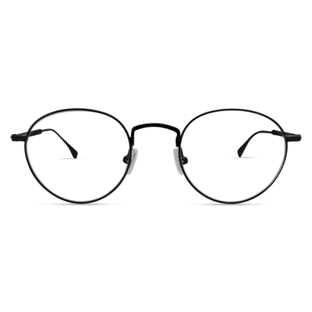 Derek Lam 285 Brushed Gun Navy Leather Glasses